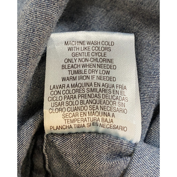 Jane + Delancey Windowpane Plaid Shirt Men M Vintage Washed Blue Button Down NWT - Picture 8 of 11